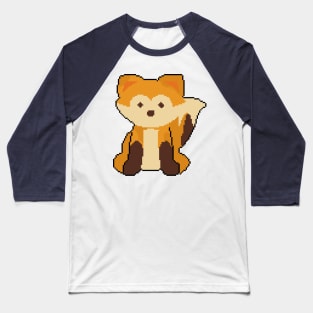 Fox's Grace: Pixel Art Design for Nature-Inspired Outfits Baseball T-Shirt